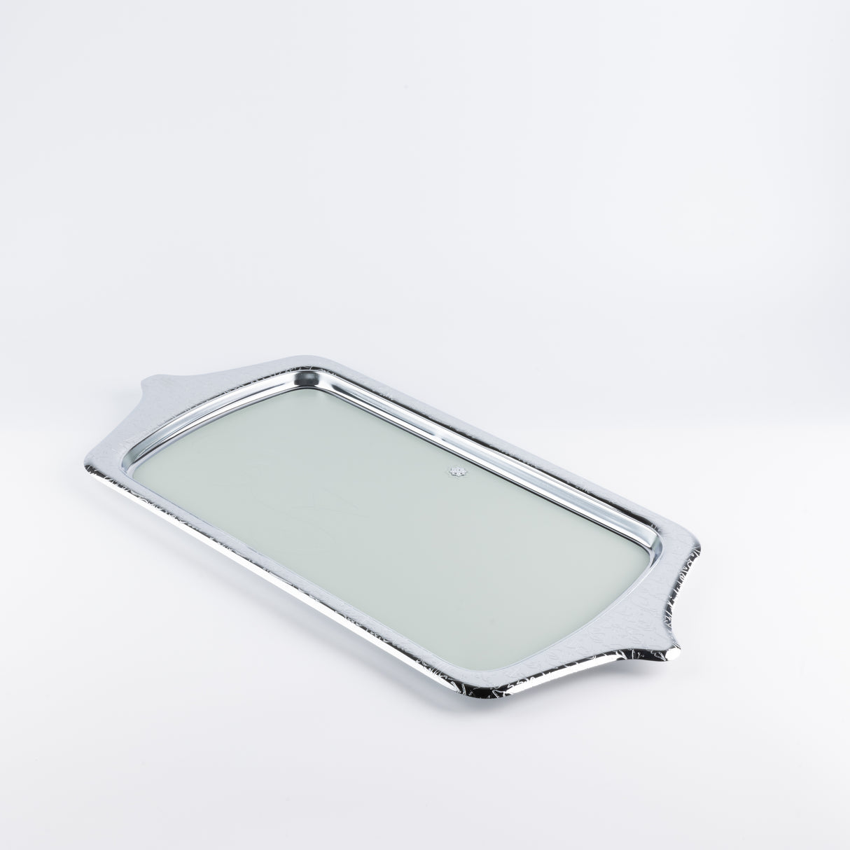 Jiwar - Serving Tray - Green mint & Silver