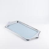 Jiwar - Serving Tray - Haze Blue & Silver