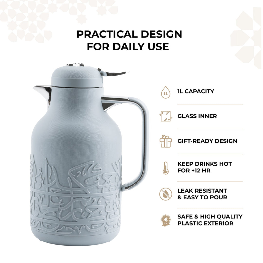 Jiwar - Vacuum Flask / Thermos - Haze Blue & Silver