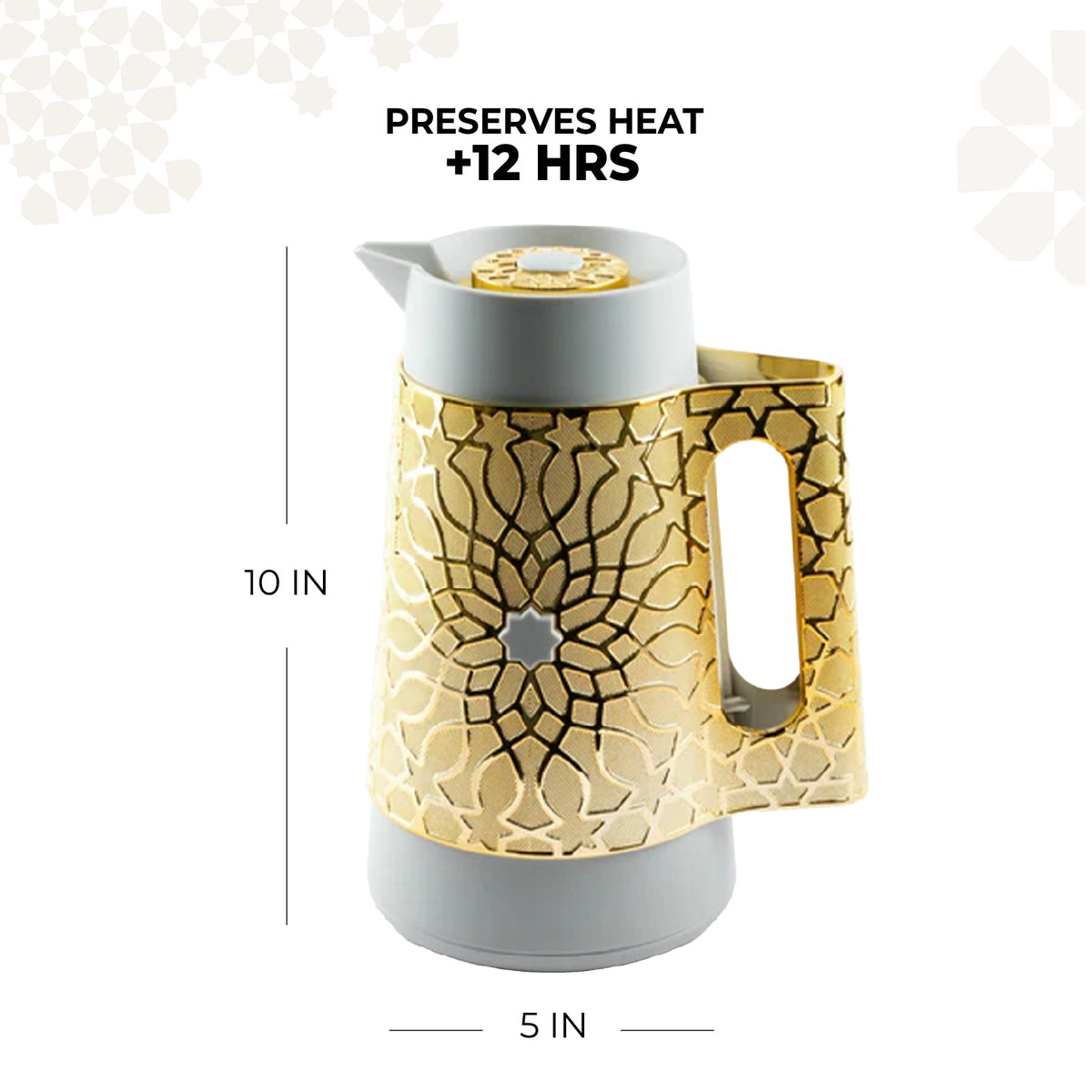 Asala - Vacuum Flask / Thermos - Grey & Gold