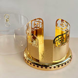 Jiwar - Large Sleek Plate Stand - Gold