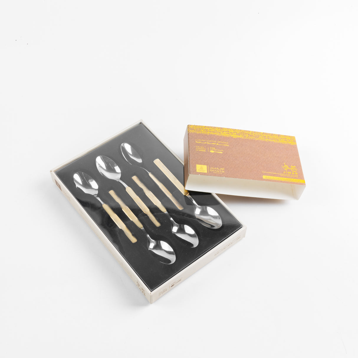 Jiwar - 6pc Teaspoon Set - Silver & Gold