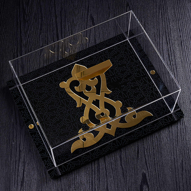 Rumi -  Large Dessert Serving Sets  Black and Gold by Otantik Home