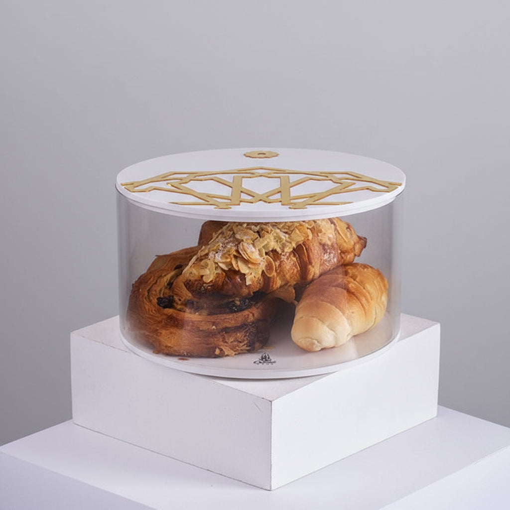 Saraya-   Dessert Serving Sets  White and Gold by Otantik Home