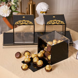 Elegant Black Acrylic Canister Set – 3-Piece Gold-Accent Storage Jars by Otantik Home