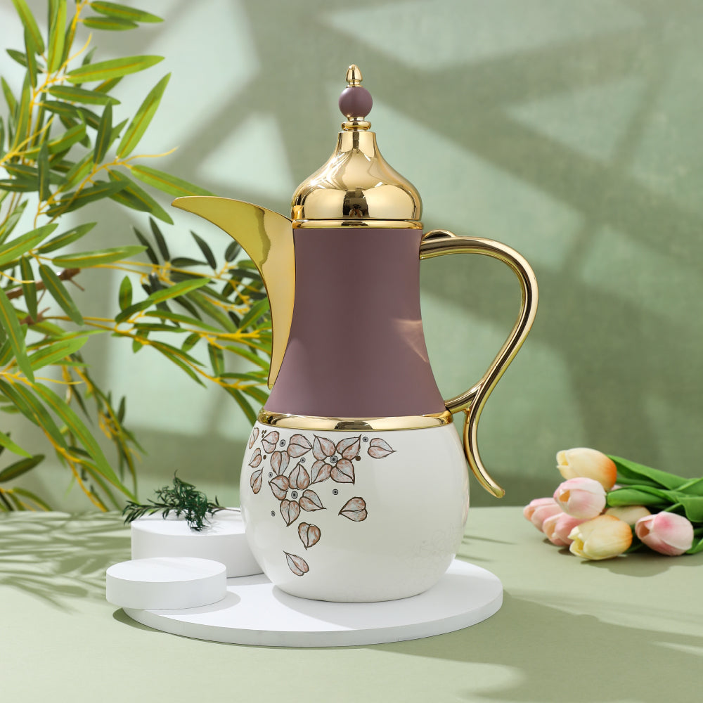 Stylish Lilac - Thermos/Vacuum Flask- Purple & Gold – Otantik Canada