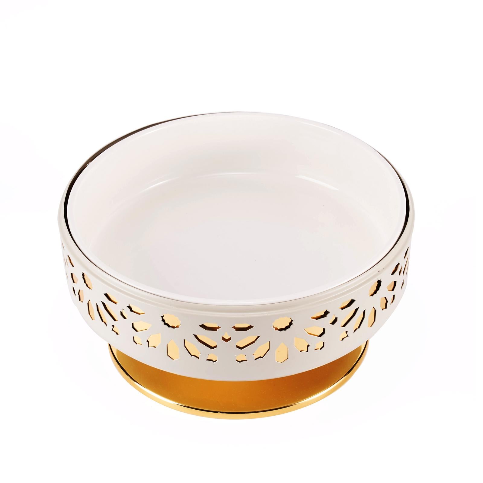 Ikram - Small Buffet Server - Beige & Gold