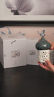 Diwan - Large Lantern Candle Holder - Dark Blue & Silver