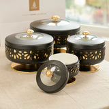 Ikram - Mini Buffet Server - Black & Gold