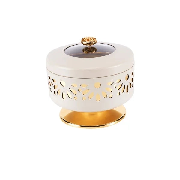 Ikram - Mini Buffet Server - Beige & Gold