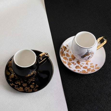 Muhra– Black And White Tea Cups , Set of 4