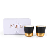 Luxury Majlis - Tazas de café expreso (juego de 2) - Negro mate