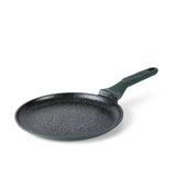 Sartén para crepes Otantik antiadherente de aluminio fundido plano de 11" Aluminio fundido - Omelet, Tortilla, Dosa/Roti Sartén plana - Revestimiento de mármol cerámico - Mango frío - Compatible con todas las estufas (verde)