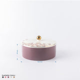 Stylish Lilac - Decorative Small Canister/Server - Beige & Gold