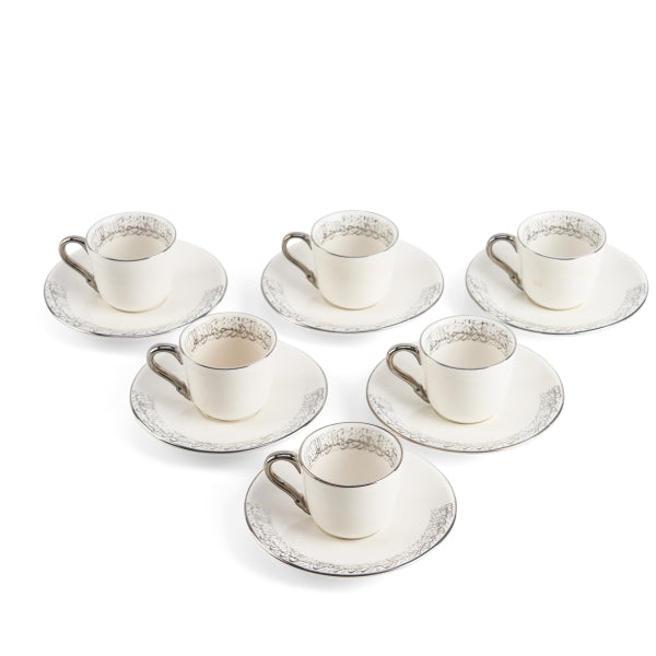 Elegantes tazas de café turco/espresso Joud -Blanco