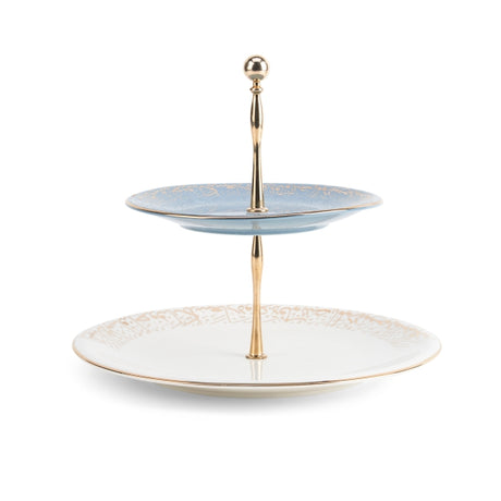 Elegant Joud  2-Tier Plate (7.5+10) -Blue