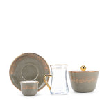 Elegant Joud- Tea Set (Set of 19) -Grey