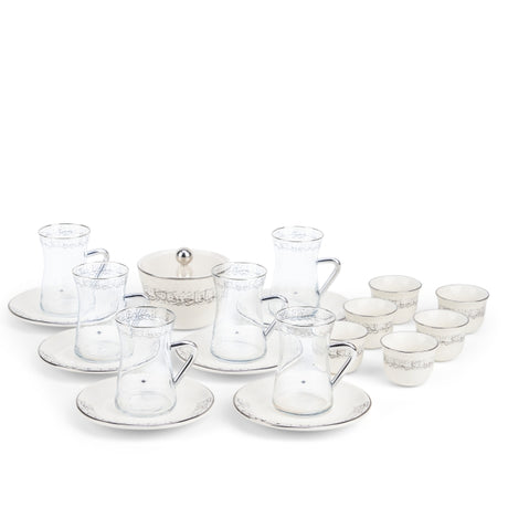 Elegant Joud- Tea Set (Set of 19) -White