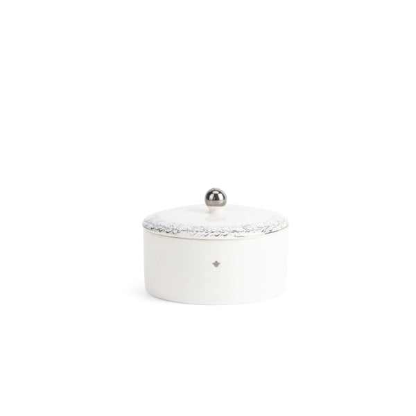 Elegant Joud- Decorative Small Canister/Server -White