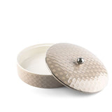 Rattan- Large Date Bowl- Pearl & Silver