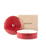 Rattan- Medium Date Bowl- Red & Gold