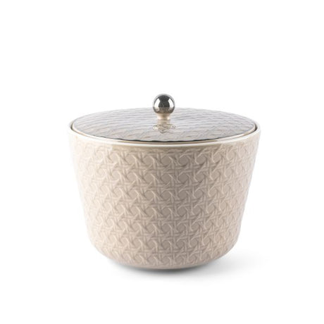 Rattan- Large Date Bowl- Pearl & Silver