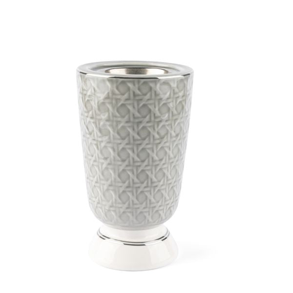 Rattan- Incense Burner- Grey & Silver