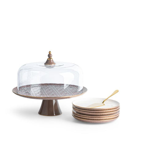 Crown - Cake Set (9-Pc)- Brown & Gold