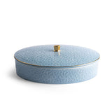 Crown - Large Date Bowl - Baby Blue & Gold