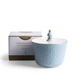 Crown - Large Date Bowl - Baby Blue & Gold