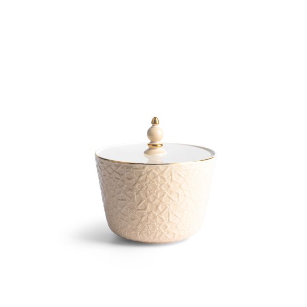 Crown - Medium Date Bowl - Ivory & Gold