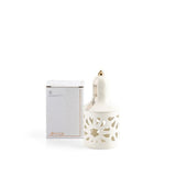 Luxury Noor - Small Lantern Candle Holder - White & Gold