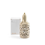 Luxury Noor- Medium Lantern Candle Holder - Beige & Gold