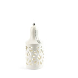 Luxury Noor  - Medium Lantern Candle Holder - White & Silver