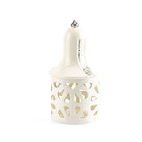 Luxury Noor - Large Lantern Candle Holder - White & Silver