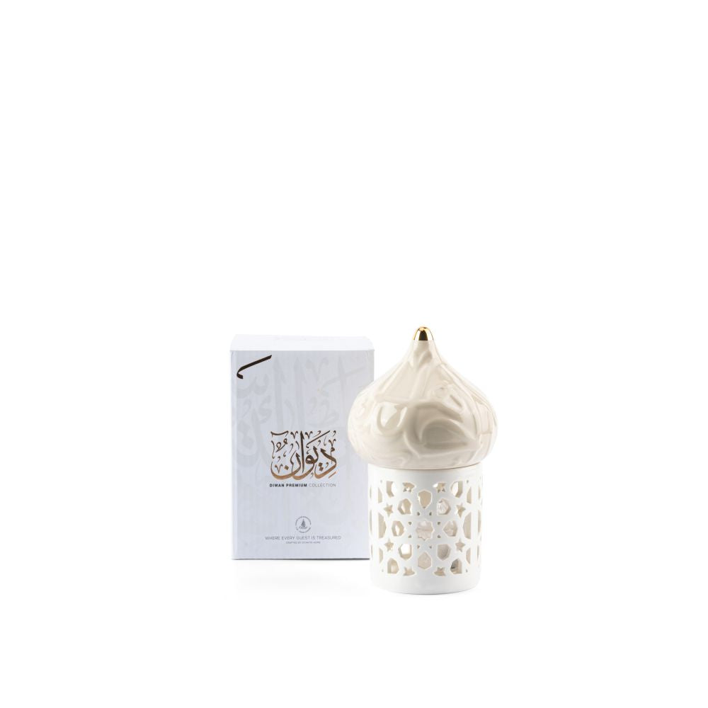 Diwan - Small Lantern Candle Holder - Beige & Gold