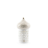 Diwan - Portavelas tipo farol mediano - Beige y dorado