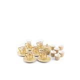 Diwan - Tea Set (19-Pc) - Ivory & Gold