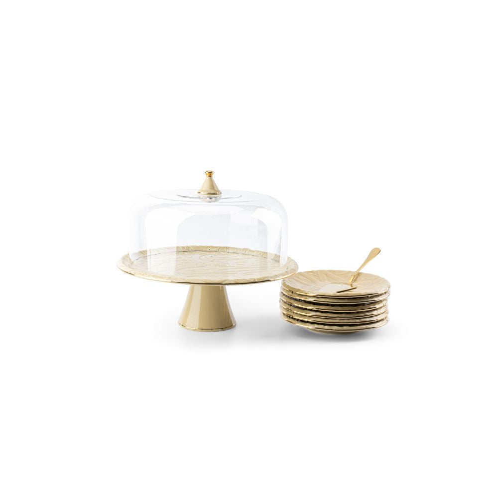 Diwan - Cake Set (9-Pc) - Ivory & Gold