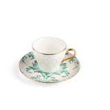 Classy Harir - Tazas de café espresso/turco, (12 piezas) - Verde y dorado