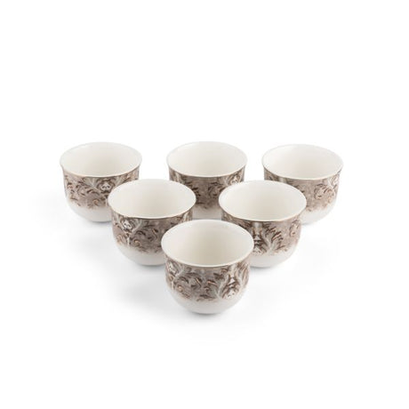 Classy Harir - Arabic Coffee Cups  - Brown & Gold