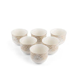 Classy Harir - Arabic Coffee Cups - Beige & Gold