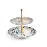 Classy Harir - 2-Tier Plate (7.5+10) -Blue & Gold