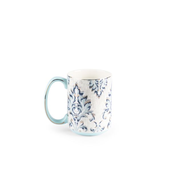 Classy Harir - Taza de café individual (350 ml) - Azul y dorado