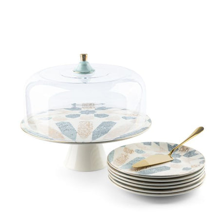 Amal - Cake Set (9-Pc) -Blue & Gold