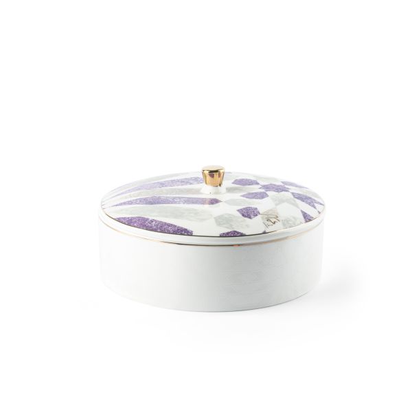 Amal - Medium Date bowl - Purple & Gold