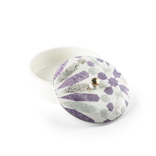 Amal - Medium Date bowl - Purple & Gold