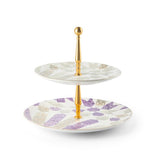 Amal - 2-Tier Plate (7.5+10) -Purple & Gold