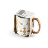 Amal - Taza de café individual individual (350 ml) - Beige y dorado