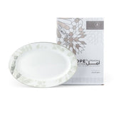 Amal - Single 12 Dinner Platter - Grey & Silver